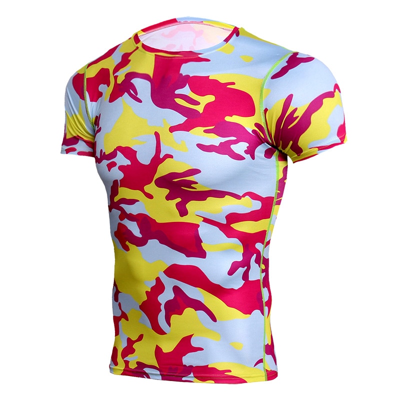 Men's Camouflage Pattern Sports T-Shirt - FitAllSports