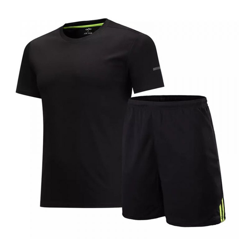 Men's Black Bamboo Fiber Sportswear Set - FitAllSports